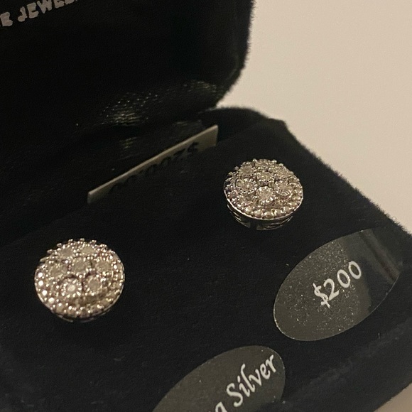 Diamond Cluster Stud Earrings (1/10 ct. t.w.) - Picture 3 of 3